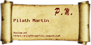 Pilath Martin névjegykártya